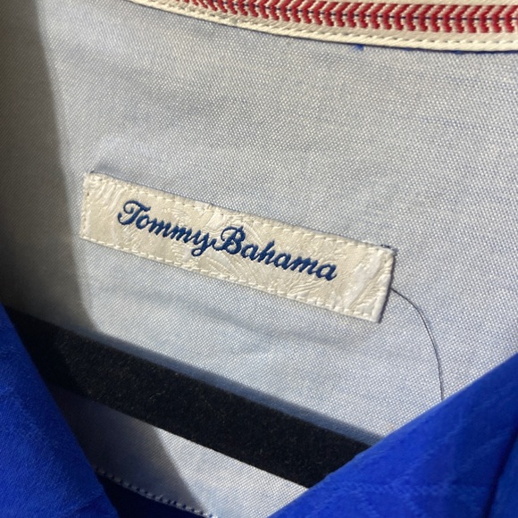 Sample tommy Bahamas los angles dodgers embroidered stitch Hawaiian button shirt - Picture 7 of 12